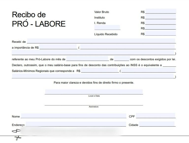 Recibo De Pr Labore Modelos De Carta